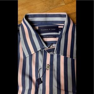 Finders Lane - Pink, Blue & White Striped Shirt